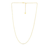 14k Yellow Gold Adjustable Franco Chain 0.9mm thumbnail 2