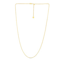 14k Yellow Gold Adjustable Franco Chain 0.9mm