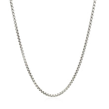 Load image into Gallery viewer, Sterling Silver Rhodium Plated Round Box Chain 1.8mm