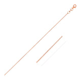 14K rose gold cable chain with fine 1.0mm interlocking oval links thumbnail 1