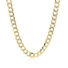 Load image into Gallery viewer, 5.7mm 14k Two Tone Gold Pave Curb Chain