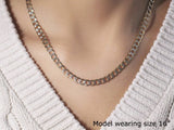 5.7mm 14k Two Tone Gold Pave Curb Chain thumbnail 5