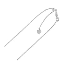 Load image into Gallery viewer, Adjustable Cable Chain in 14k White Gold (1.0mm)