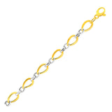 Twisted Oval Chain Bracelet in 14k Two Tone Gold thumbnail 1