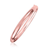 14k Rose Gold Fancy Shiny Dome Bangle thumbnail 1