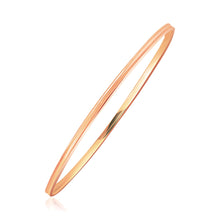 Load image into Gallery viewer, 14k Rose Gold Concave Motif Thin  Stackable Bangle