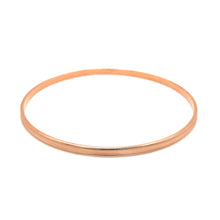 Load image into Gallery viewer, 14k Rose Gold Concave Motif Thin  Stackable Bangle