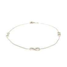 Load image into Gallery viewer, Sterling Silver Anklet with Infinity Symbols