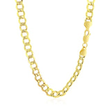 6.1mm 10k Yellow Gold Curb Chain thumbnail 3