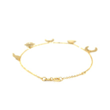 Load image into Gallery viewer, 14k Yellow Gold 7 inch Bracelet with Polished Charms