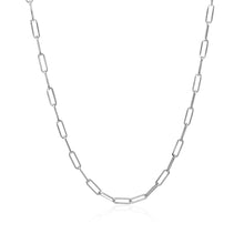 Load image into Gallery viewer, 14K White Gold Delicate Paperclip Chain (2.1mm)