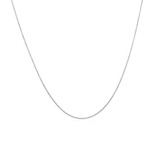 Load image into Gallery viewer, 14k White Gold Classic Box Chain 0.4mm