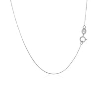 14k White Gold Classic Box Chain 0.4mm