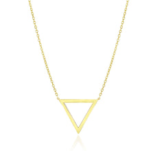 Load image into Gallery viewer, 14k Yellow Gold Delta Symbol Chain Necklace