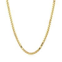 2.0mm 14k Yellow Gold Semi Solid Box Chain
