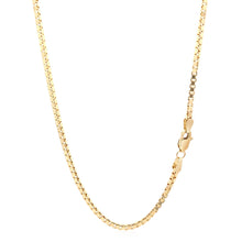 Load image into Gallery viewer, 2.0mm 14k Yellow Gold Semi Solid Box Chain