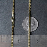 2.0mm 14k Yellow Gold Semi Solid Box Chain thumbnail 6