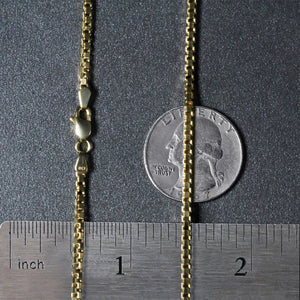 2.0mm 14k Yellow Gold Semi Solid Box Chain