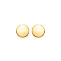 14K yellow gold polished round band ring with no stones