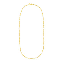 Load image into Gallery viewer, 14k Yellow Gold Paperclip Chain and Pearl Necklace