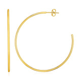 14k Yellow Gold Polished Hoop Earrings thumbnail 1