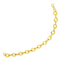 14K yellow gold infinity link bracelet with interlocking figure-eight links