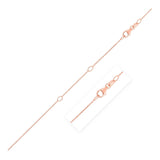 14K rose gold double extendable cable chain in a fine 0.6mm gauge thumbnail 1