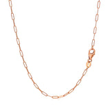 14K Rose Gold Fine Paperclip Chain (1.5mm) thumbnail 4
