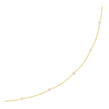 Load image into Gallery viewer, 14k Yellow Gold Necklace with White Pearls