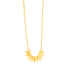 Load image into Gallery viewer, 14k Yellow Gold Polished Sunburst Necklace