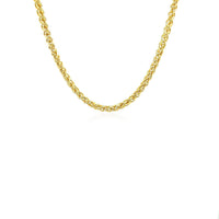 14k Yellow Gold 2.8mm Light Weight Wheat Chain