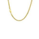14k Yellow Gold 2.8mm Light Weight Wheat Chain thumbnail 4