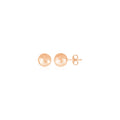 14K rose gold ball earrings with faceted textured surface