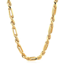 Load image into Gallery viewer, 14k Yellow Gold Figaro Chain Necklace