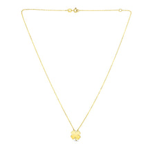 Load image into Gallery viewer, 14K Yellow Gold Four Leaf Clover Necklace