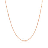 14k Rose Gold Diamond Cut Cable Link Chain 1.1mm thumbnail 2