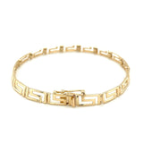 14k Yellow Gold Fancy Greek Key Motif Bracelet thumbnail 4