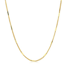 Load image into Gallery viewer, Diamond Cut Bar Links Pendant Chain in 14k Yellow Gold (1.3mm)