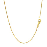 Diamond Cut Bar Links Pendant Chain in 14k Yellow Gold (1.3mm) thumbnail 4