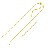 Sterling Silver Yellow Finish 1.4mm Adjustable Box Chain thumbnail 1
