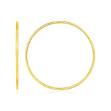 Endless Hoop Style Earrings in 14K Yellow Gold thumbnail 1