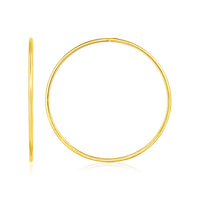 Endless Hoop Style Earrings in 14K Yellow Gold