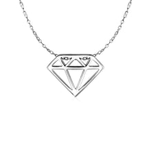 Load image into Gallery viewer, Diamond Symbol Pendant in 14k White Gold