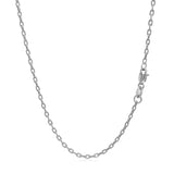 Double Extendable Cable Chain in 14k White Gold (1.9mm) thumbnail 3