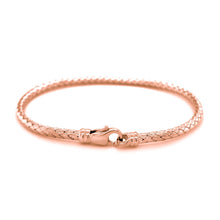 Load image into Gallery viewer, 14k Rose Gold Fancy Weave Motif Bangle