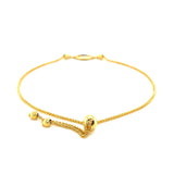 14k Yellow Gold Adjustable Evil Eye Bracelet thumbnail 3