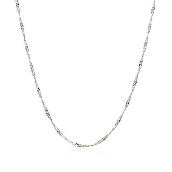 14k White Gold Singapore Chain 1.5mm