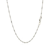 14k White Gold Singapore Chain 1.5mm thumbnail 3