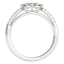 Load image into Gallery viewer, 14k White Gold Two Stone Round Diamond Ring (5/8 cttw)