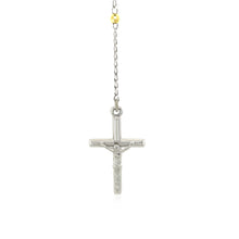 Load image into Gallery viewer, Three Toned Rosary Chain and Bead Necklace in Sterling Silver